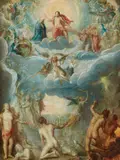 Judgement Day by South German School, early 17th century, Oil on copper, sold Sep 2015
