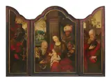 South Netherlandish School circa 1520, Adoration of the Magi, Oil on panel. Central panel