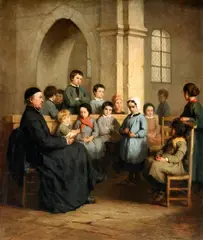 Henriette Browne, Reading the Bible, 1853, Oil on canvas (relined)