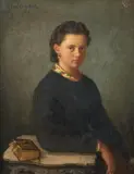 Franz Defregger, Portrait of a Young Lady