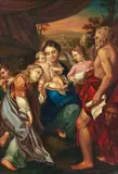 German School 19th century, The Virgin and Child with Mary Magdalene and Saint Jerome