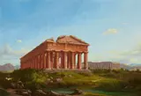 The Temple in Paestum by German School, Oil on canvas, sold Sep 2015