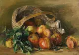 Fritz Feigler, Still Life with a Basket of Apples, Oil on canvas