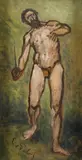Eduard von Gebhardt, Male Nude with a Sword