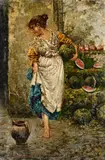 Vincenzo Irolli, A Young Woman with Watermelons