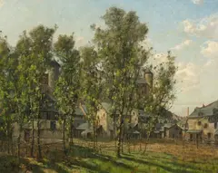 Leon Joubert, Landscape with View of a Castle and a City, Oil on canvas (relined)