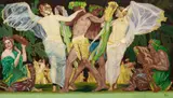 attributed to Arthur Ignatius Keller, Dancers, Oil on panel