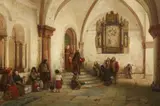 called Stoltenberg-Lerche Vincent Lerche, Monks Feeding the Hungry, Oil on canvas