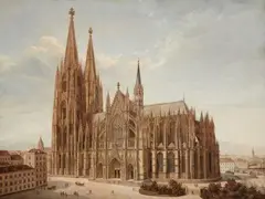 Josef Langl, Cologne Cathedral, Oil on canvas (relined)