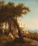 Edward C. Post, The Bay of Naples, Oil on canvas (relined)