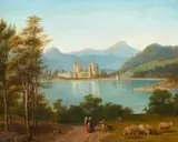 Heinrich von Rustige, Maria Laach Abbey, Oil on canvas