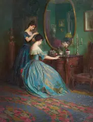 Viktor Schramm, Preparing for the Ball, Oil on canvas