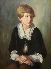 Emil Rudolf Weiss, Portrait of a Seated Child, Oil on canvas