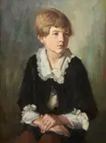 Emil Rudolf Weiss, Portrait of a Seated Child, Oil on canvas
