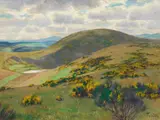 Fritz von Wille, Landscape in the Eifel with Flowering Gorse