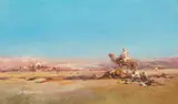 attributed to Felix Ziem, Desert Landscape, Oil on canvas