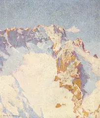 Hans Strohbach, Auf der Zugspitze, Signiert und datiert, Öl auf Leinwand