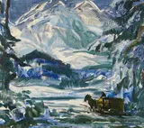Max Clarenbach, Schlittenfahrt vor Kitzbühel