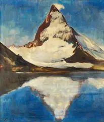 Willy Jaeckel, Matterhorn am Rifflsee, 1920er Jahre, Öl auf Leinwand