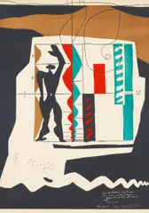 Modulor by Le Corbusier, 1956-1962, original lithograph on Arches printed c.1956-1962 by Mourlot with full margins - to an edition of 200 copies, sold Jun 2017