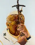 Cornelia Schleime, Ohne Titel (Papst Johannes Paul)