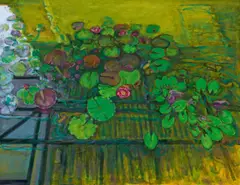Norbert Tadeusz, Seerosen (Riehen), 2011, Acryl auf Leinwand