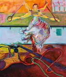Norbert Tadeusz, "Spagat mit Schubkarre"