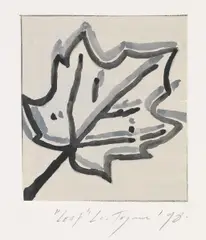 Luc Tuymans, "Leaf", 1998, Gouache und Grafit auf Papier