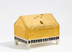 Martin Assig, Tabernakel, 2009, Enkaustik und Blattgold auf Holz