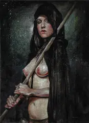 "Reinigung" by Martin Eder, 2010, Öl auf Leinwand, sold May 2019