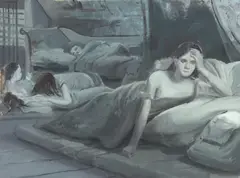 Lesben-WG by Tilo Baumgartel, 2008, Öl auf Leinwand, sold May 2019