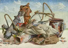 Stillleben by Erich Kissing, 1966, Öl und Tempera auf Hartfaser, sold May 2019
