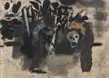 David Lynch, "Bunch 4", 1995, Mischtechnik auf Arches (Wasserzeichen)