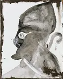 "(Gevatter III) Westen" by Jonathan Meese, 2004, Öl auf Leinwand, sold May 2019