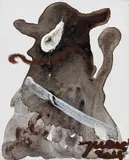 "Gevatter IV (Süden)" by Jonathan Meese, 2004, Öl auf Leinwand, sold May 2019