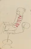 Stephanie Dost, Ohne Titel (Palermo), 2006, Grafit und Faserstift auf Seite aus einem Skizzenbuch
