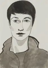Stephanie Dost, "Selbst", 2012, Tusche auf Papier