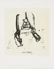 "Lonely at the top" by Marlene Dumas, 1989, Farblithografie auf Zerkall (Wasserzeichen), sold Oct 2019
