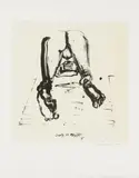 Marlene Dumas, "Lonely at the top", 1989, Farblithografie auf Zerkall (Wasserzeichen)