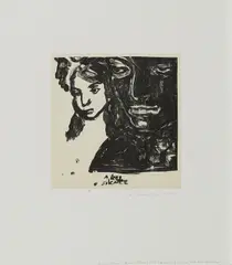 "A long silence" by Marlene Dumas, 1989, Farblithografie auf Zerkall-Velin, sold Jan 2020
