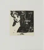 Marlene Dumas, "A long silence", 1989, Farblithografie auf Zerkall-Velin