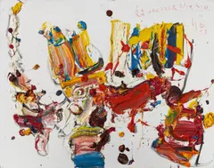 Hartwig Ebersbach, "Röhrender Hirsch", 2010, Öl auf Leinwand