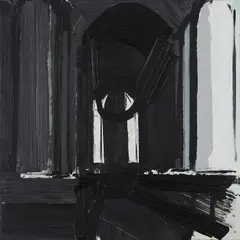 Wolfram Ebersbach, "Nikolaikirche", 2011, Acryl auf Leinwand