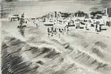 Marcel van Eeden, Ohne Titel, 2000, Nerostift auf Fabriano