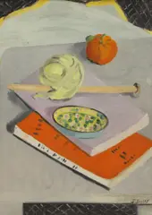 Jane Simone Bussy, Knitting, oil on canvas