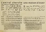 Tristan Tzara, L'Amiral Cherche une Maison a Louer, lithograph