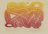 John Banting, Snake in the Grass, Alas, linocut