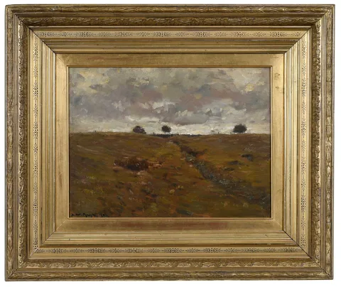 Henry Ward Ranger, Clouded Landscape, oil on panel
