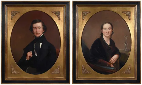 Shepard Alonzo Mount, Pair of Portraits, 1843, oil on canvas