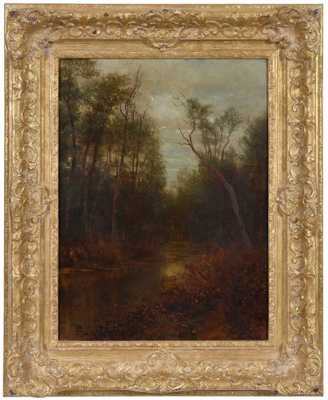 Autumn Landscape by Homer Dodge Martin, oil on canvas, sold Nov 2025